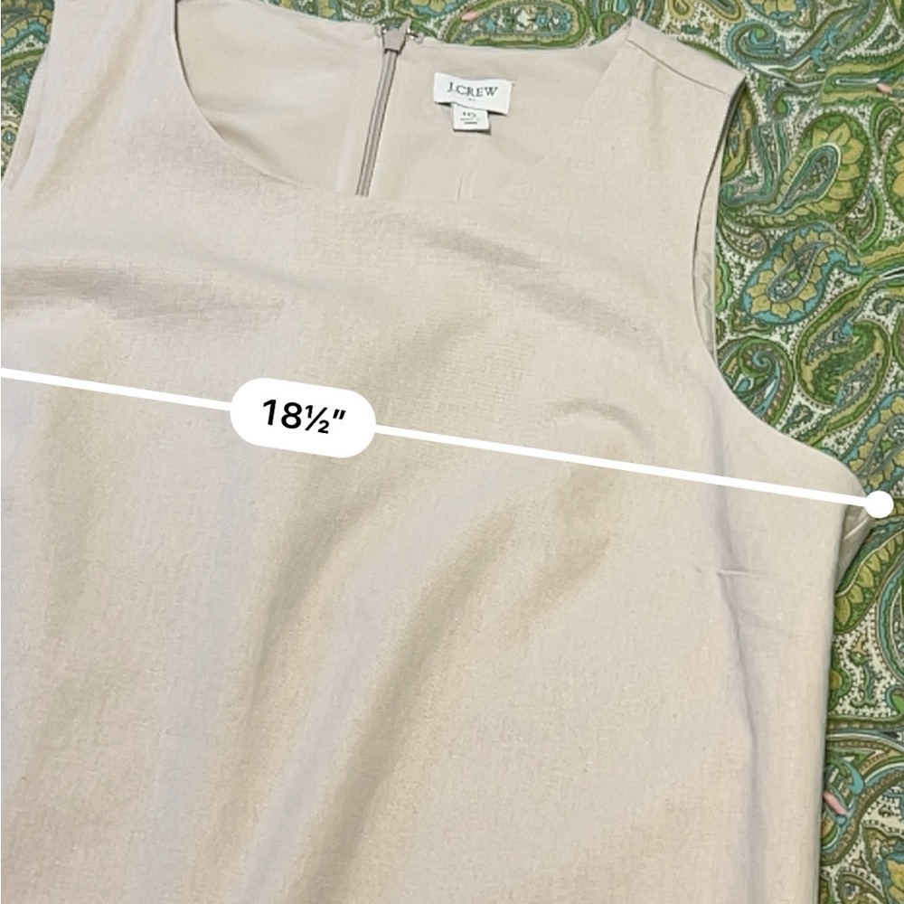 JCrew Scalloped Shift Dress 10 NWT Tan - Picture 7 of 9